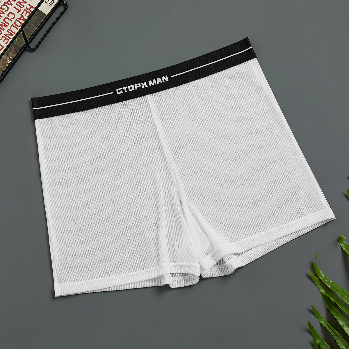 Ice Silk Boxers Sexy Low Waistline Transparent Guaze Fashion Underwear
