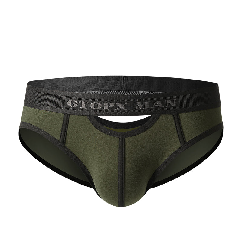 Male Low Waistline Cotton U Convex Comfortable Cotton Sexy Briefs Underwear
