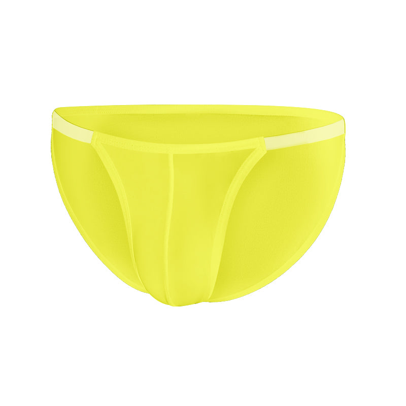 Low Waistline Sexy Briefs Ice Silk Men Thin Big Pouch U Convex Underwear
