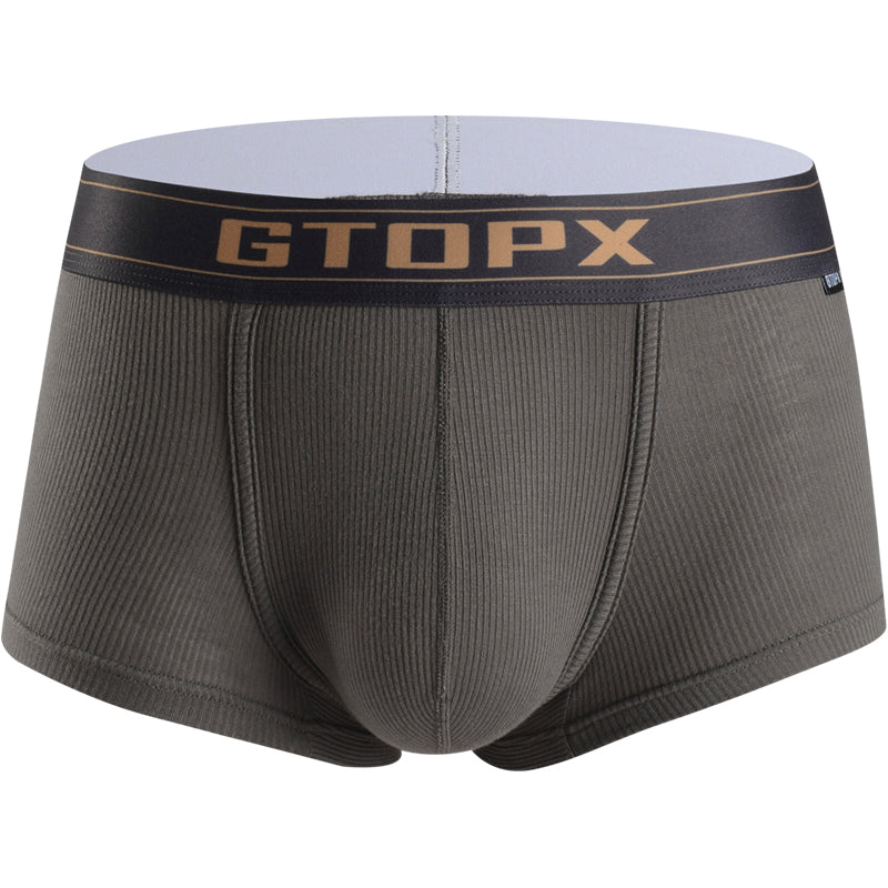 Man Natural Feelings Single Layer U Convex Big Pack Boxer Striped Underwear