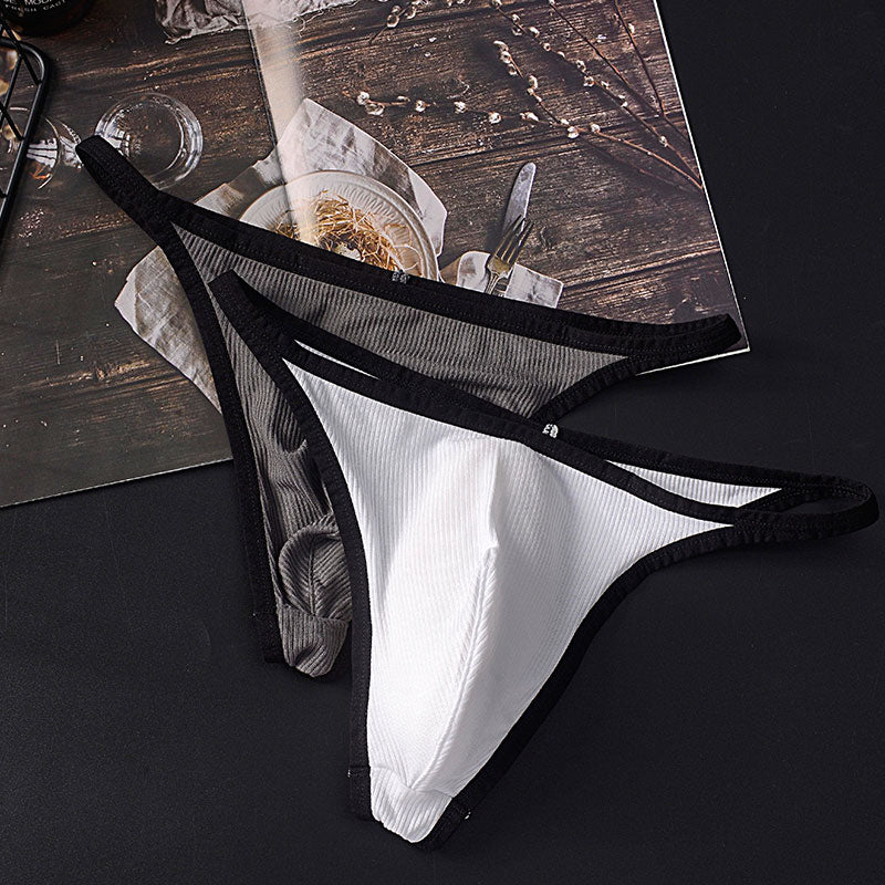 Low Wasitline U Convex Pouch Breathable Sexy Thongs Men's Underwear