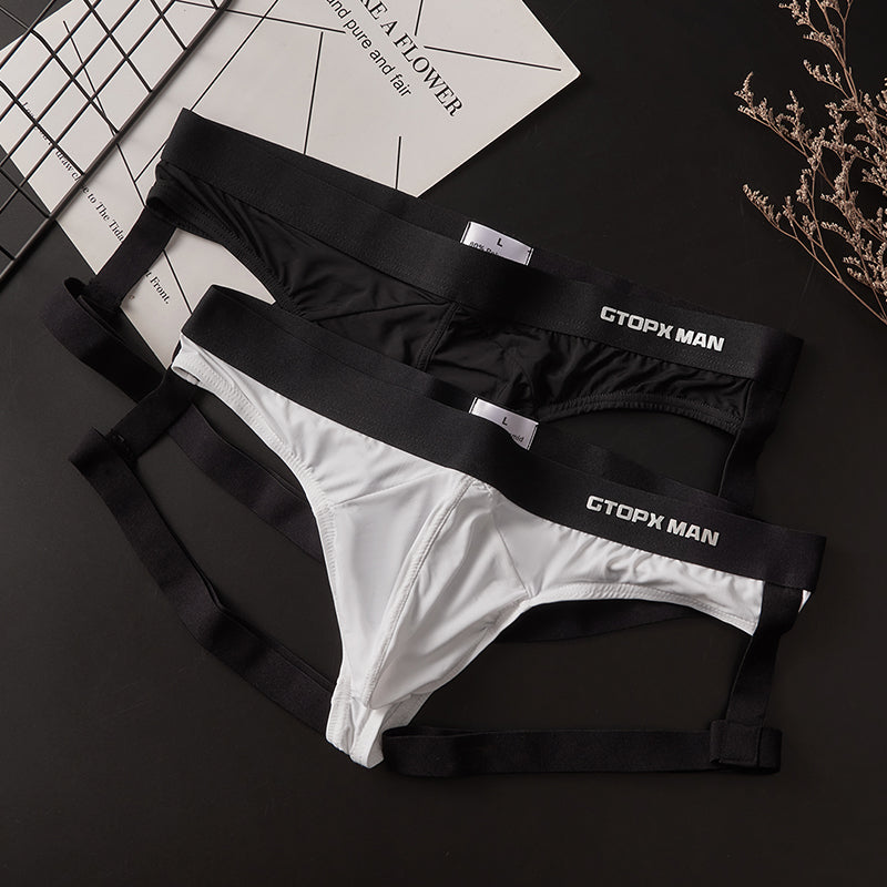 Low Wasitline U Convex Pouch Breathable Sexy Thongs Men's Underwear