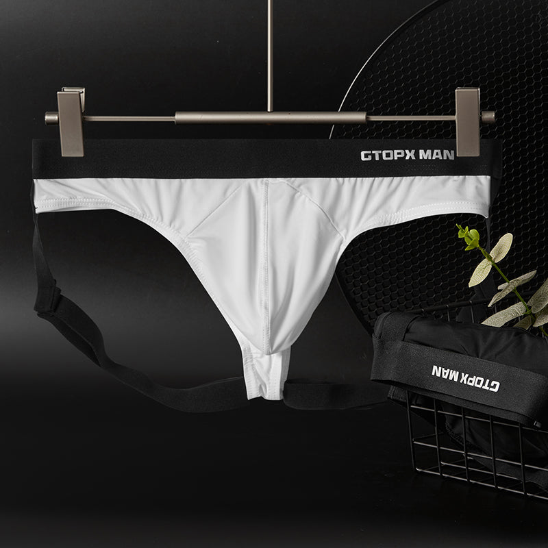 Low Wasitline U Convex Pouch Breathable Sexy Thongs Men's Underwear