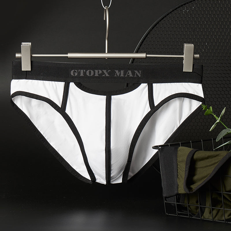 Male Low Waistline Cotton U Convex Comfortable Cotton Sexy Briefs Underwear