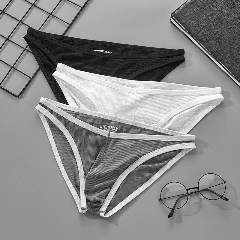 Low Wasitline U Convex Pouch Breathable Sexy Briefs Underwear Men's Underwear
