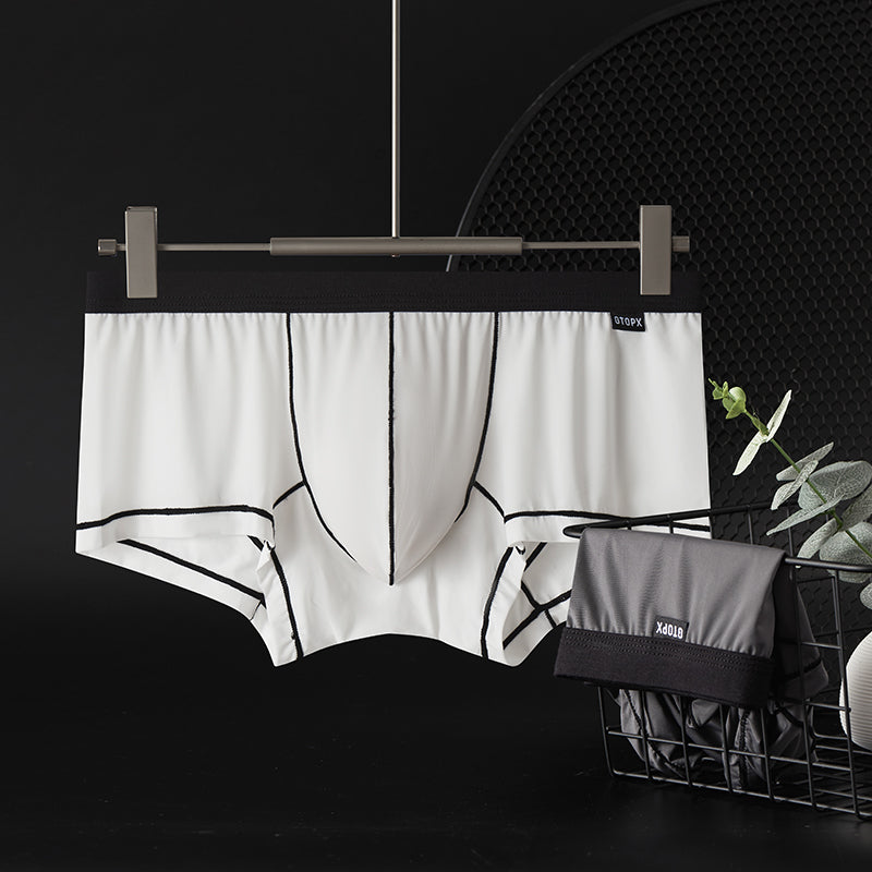 Natural Thin Ice Silk U Touch Comfortable Breathable Boxer Pants Underwear