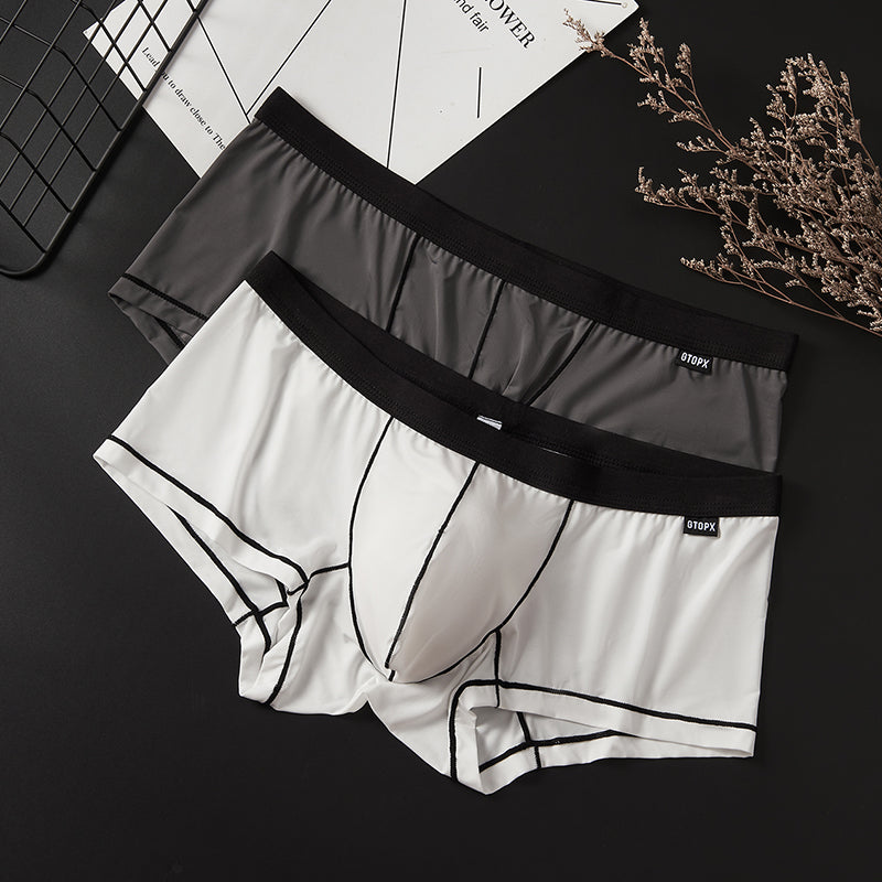 Natural Thin Ice Silk U Touch Comfortable Breathable Boxer Pants Underwear