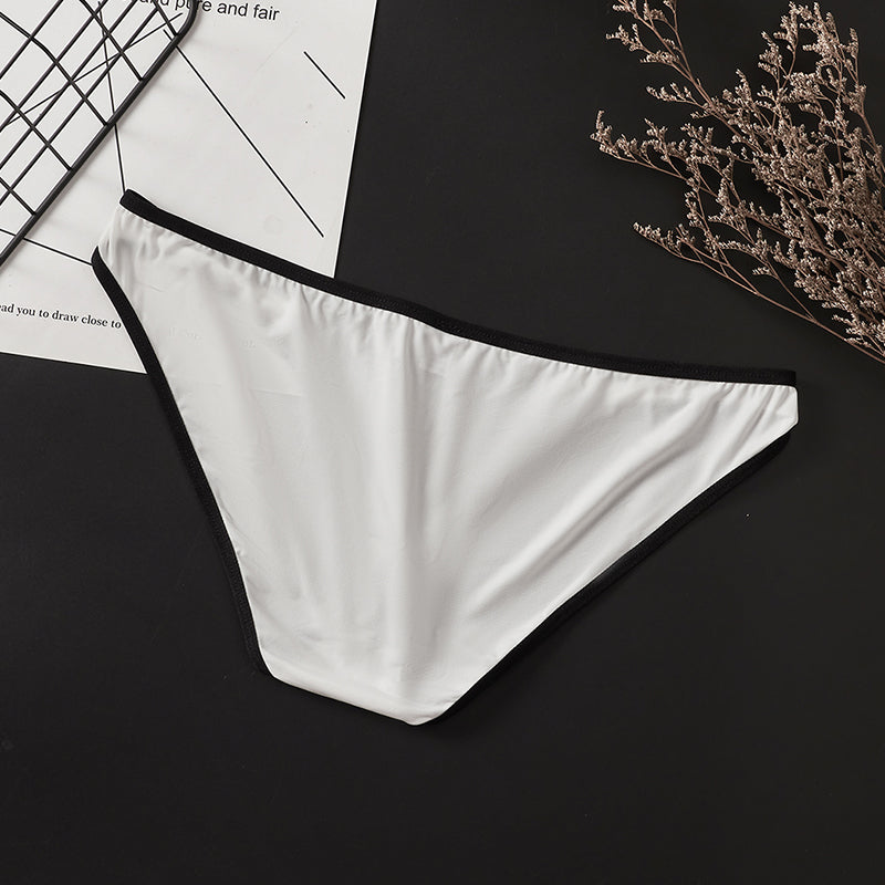 Low Waistline Smooth Sexy Briefs Ice Silk Men Thin Big Pouch U Convex Underwear