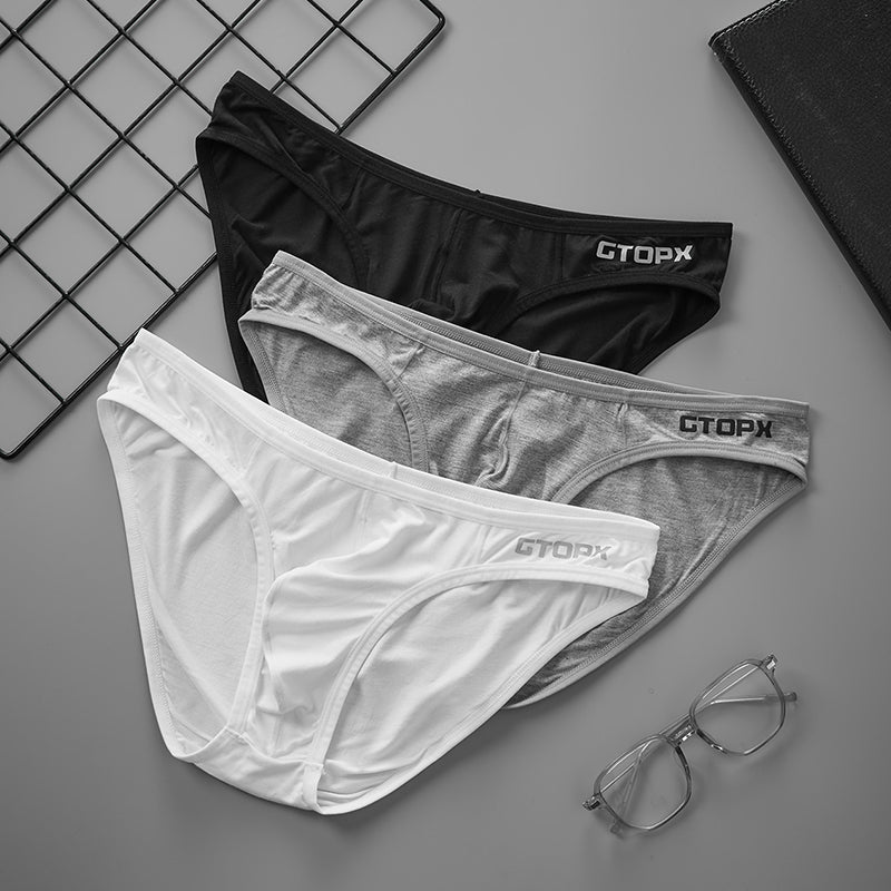 Low Wasitline U Convex Pouch Breathable Sexy Briefs Men's Underwear