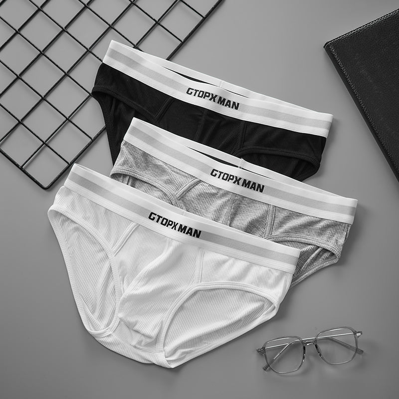 Male Natural Feelings U Convex Big Pack Briefs Striped Underwear