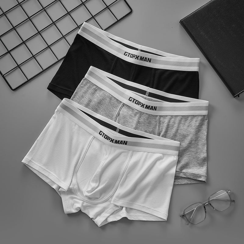 Male Natural Feelings U Convex Big Pack Boxer Underpant Striped Underwear