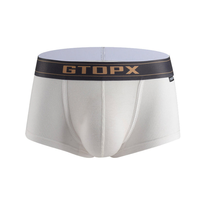 Man Natural Feelings Single Layer U Convex Big Pack Boxer Striped Underwear
